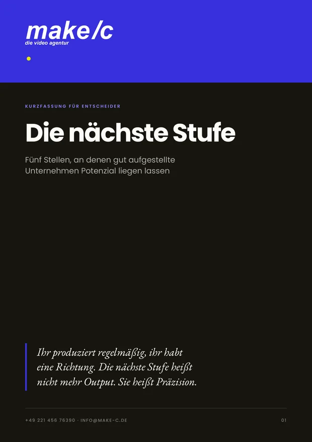 Titelseite des Guides „Die nächste Stufe“
