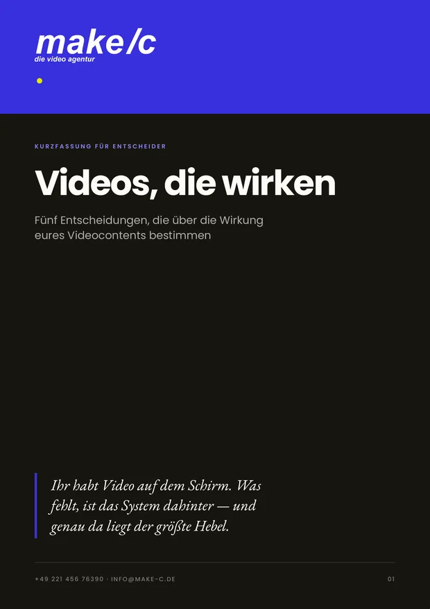 Titelseite des Guides „Videos, die wirken“
